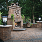 Outdoor fireplace