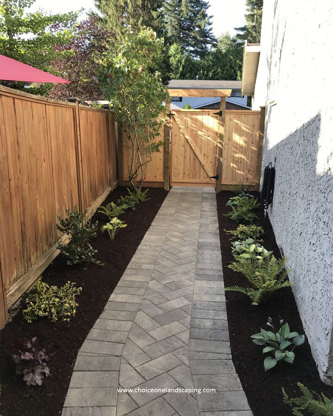Paver walkway installation in Tracy CA